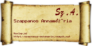 Szappanos Annamária névjegykártya
