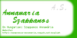 annamaria szappanos business card